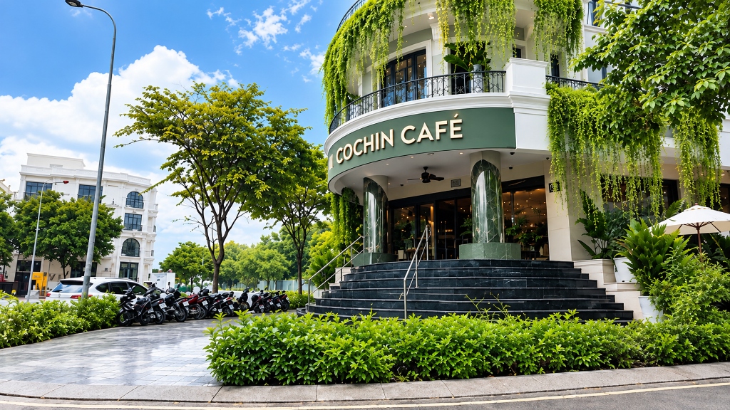 Kiến trúc cảnh quan nghệ thuật Cochin Cafe